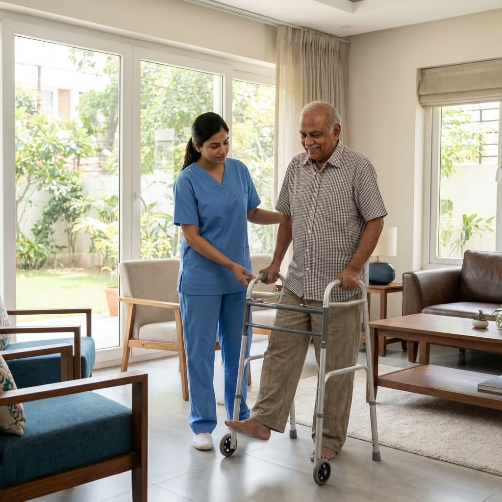 Home Physiotherapy - Dhanvantri Seva medical expertise slide